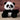 A panda that is 9.5 inches tall while sitting