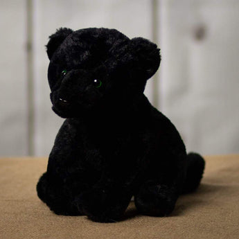 A black panther that is 11 inches tall while sitting