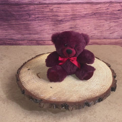 6" Rosewood Maroon Colorama Bear