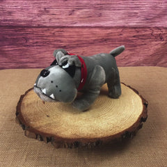 10" Gray Plush Bulldog