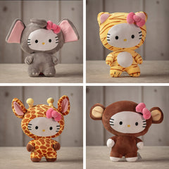 set of four animal hello kitty
