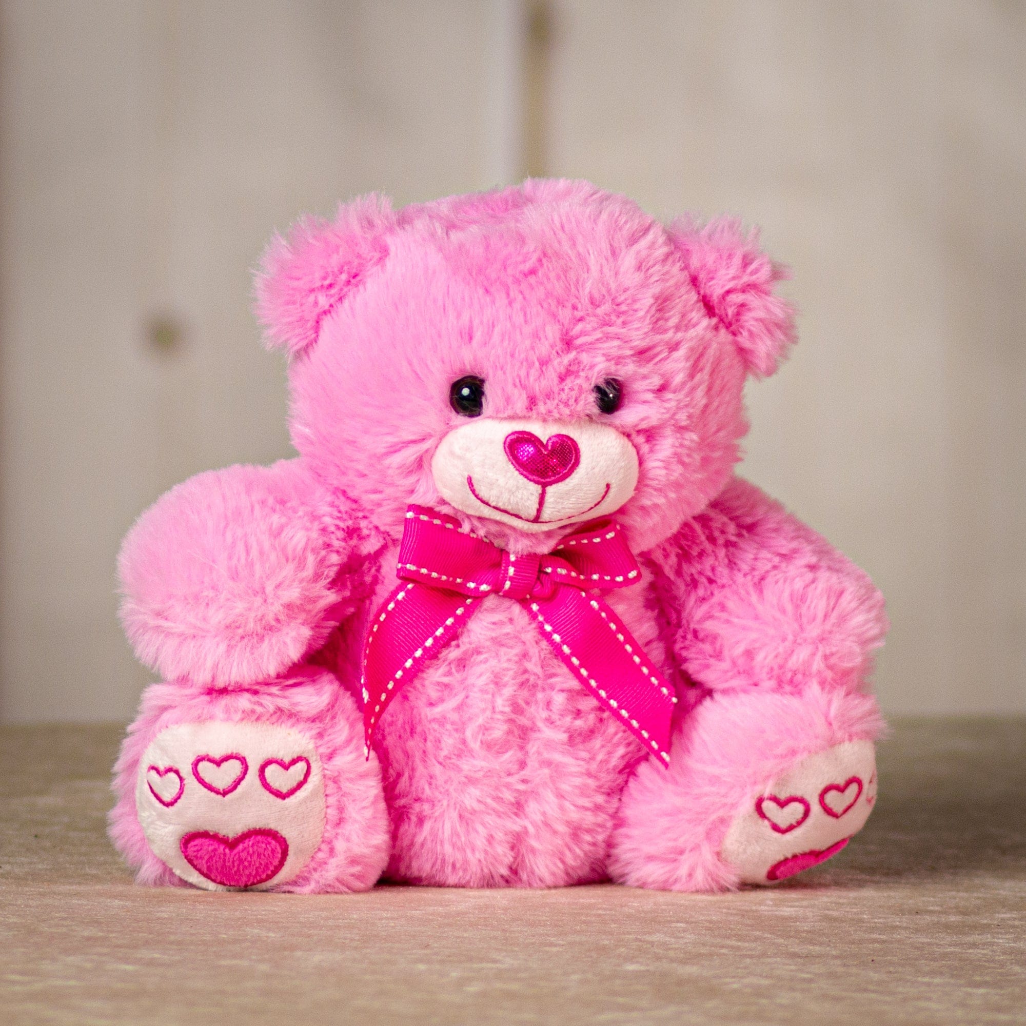 Red and pink teddy bear on sale