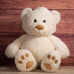 37 in cream stuffed large cuddle bear 