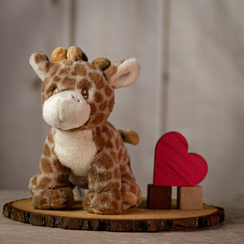 10" Velvety Soft Baby Giraffe plush with sewn eyes