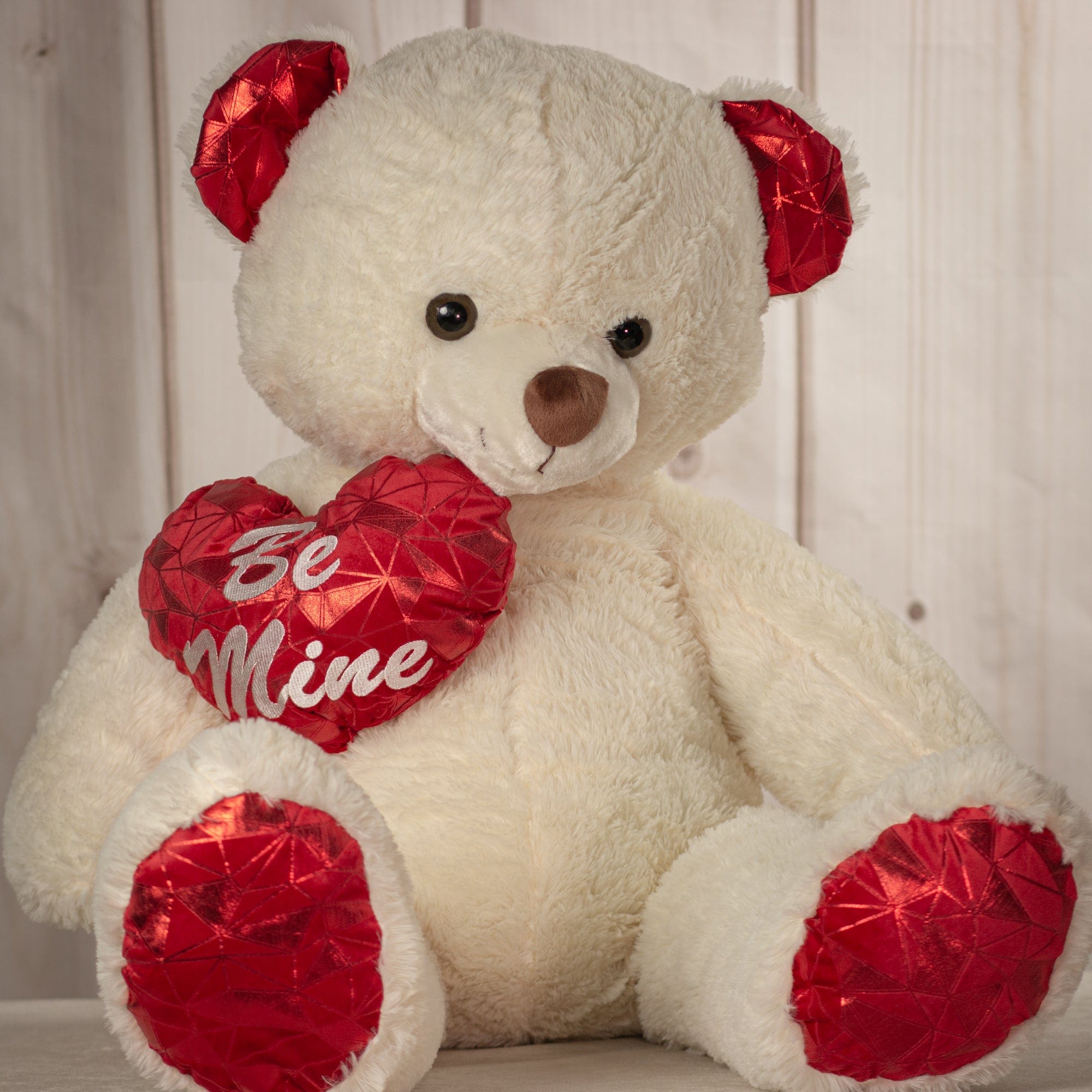 42" 'Be Mine' Cream Hug Bear