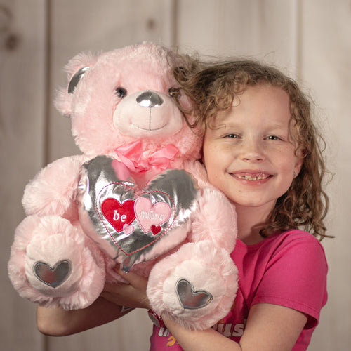 14" Sparkle Heart Bear Trio