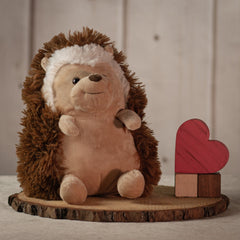 10" huggable soft brown hedgehog