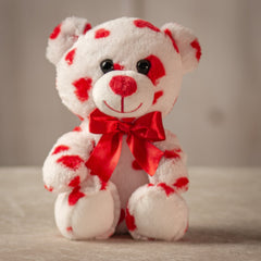 7.5" Heart Print Bear Trio