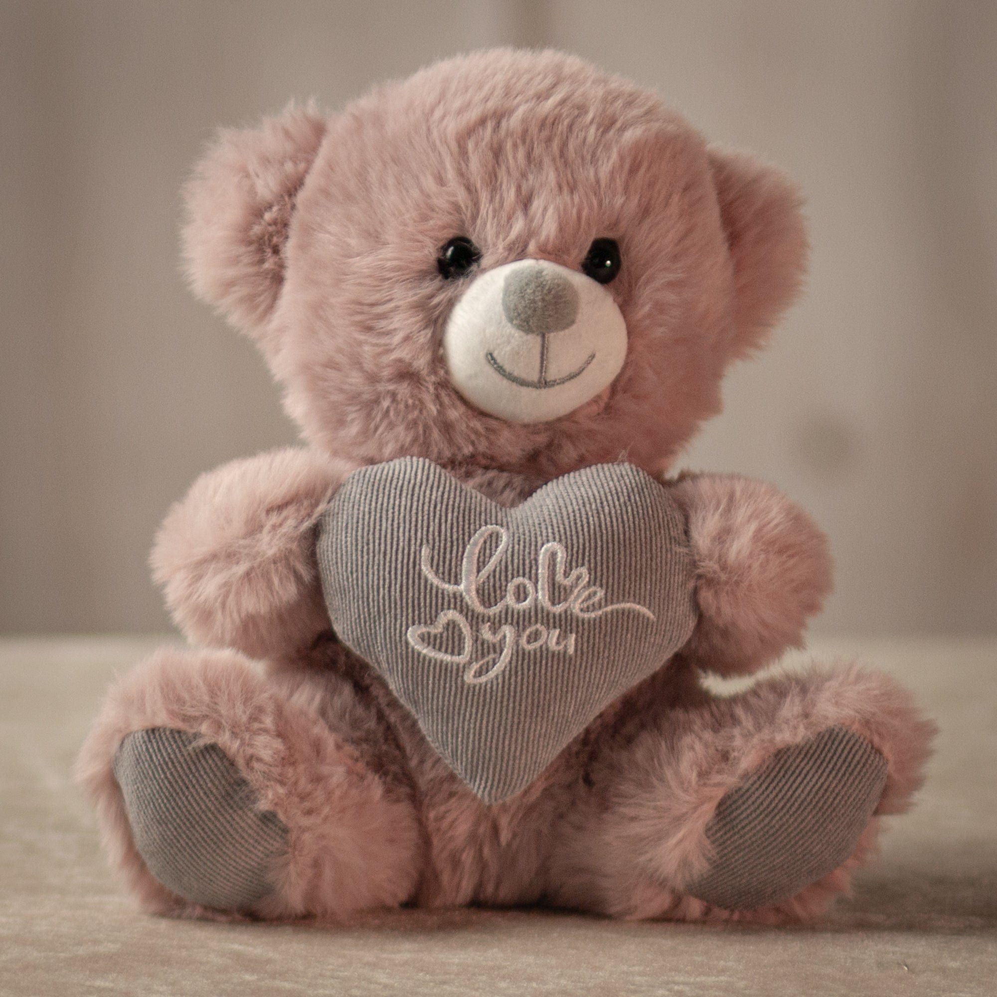 7" Small Dusty Pink Val Bear