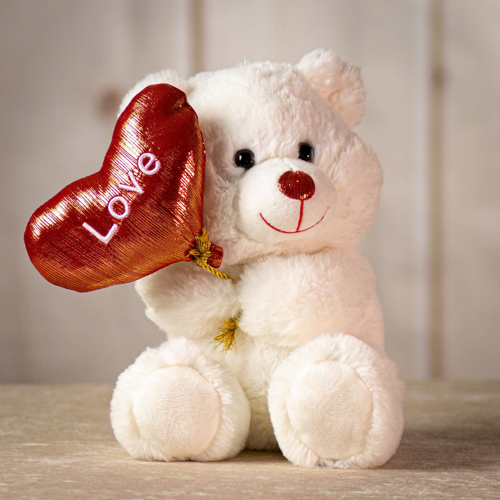 Valentine Teddy Bear With Red Balloon