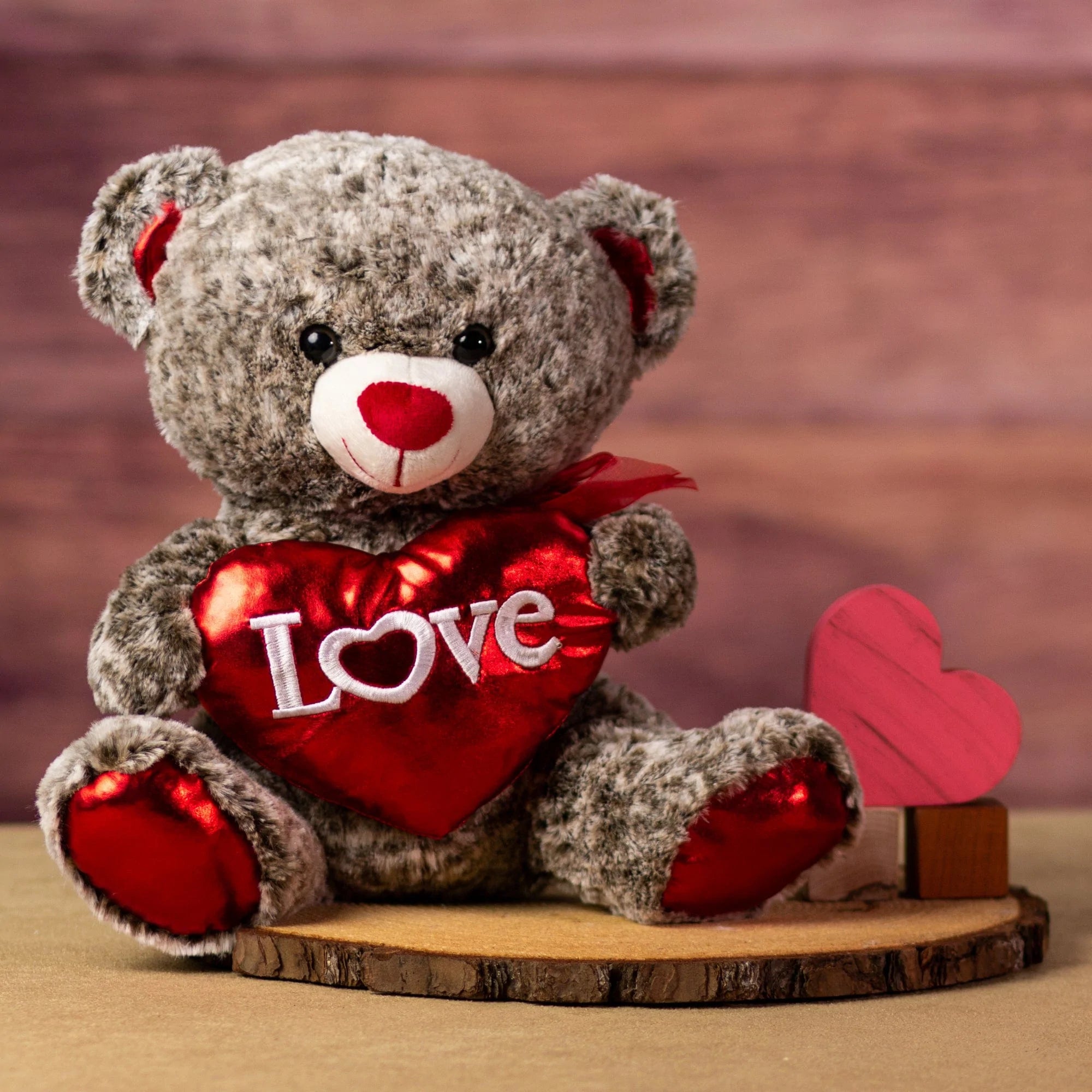 12" Two-Tone Valentine Bear Pair