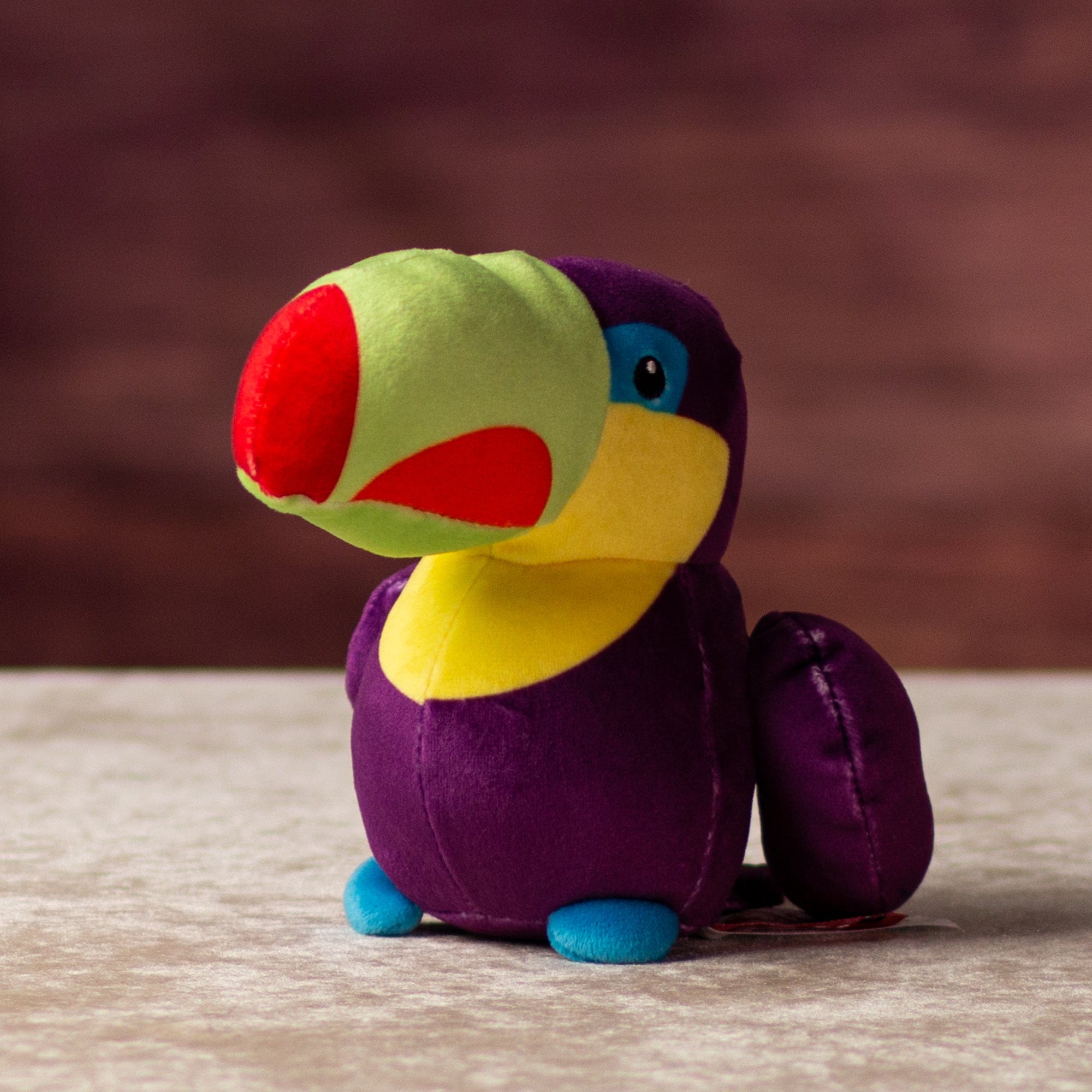 6 in stuffed purple tucan 