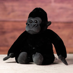 12 in stuffed black silverback gorilla