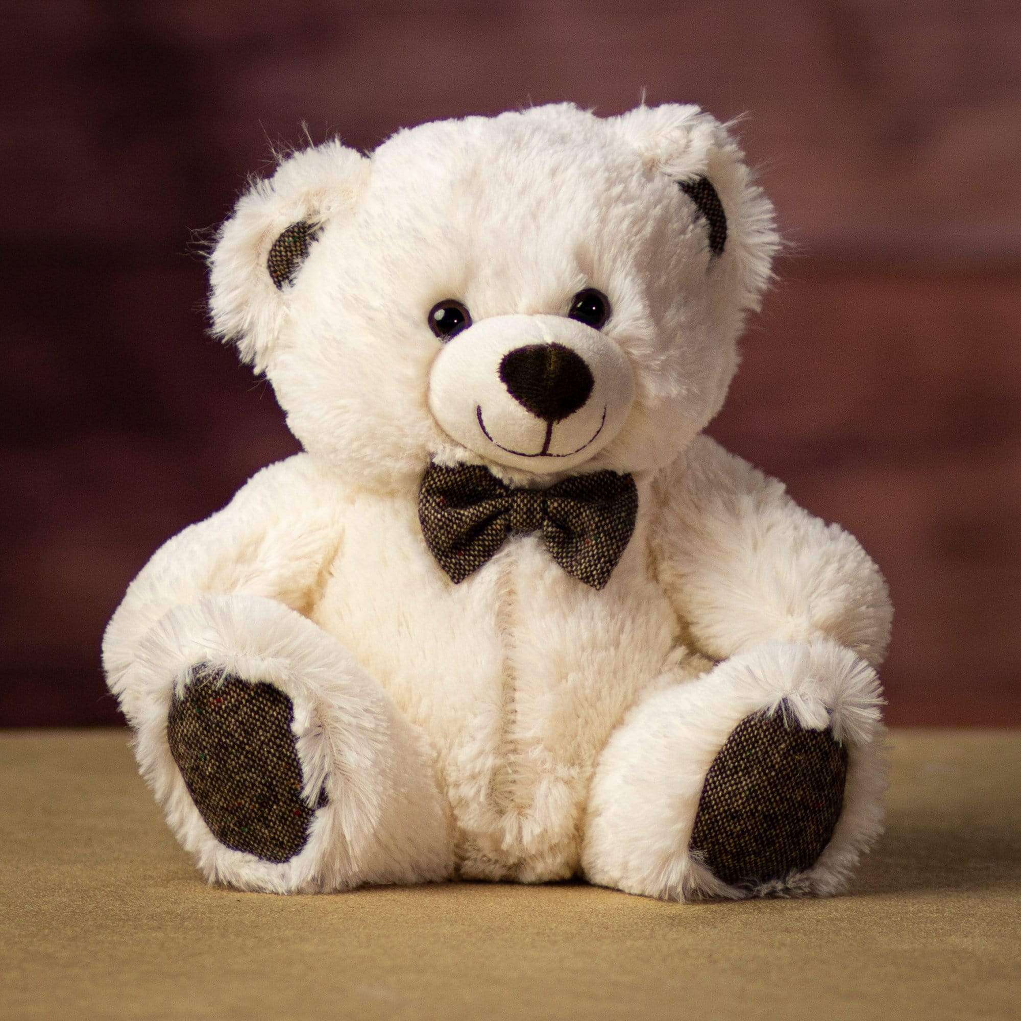 Teddy bear with black bow tie on sale