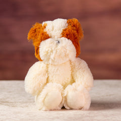 7 in stuffed small furry bulldog