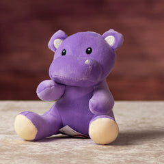 6 in stuffed purple hippo