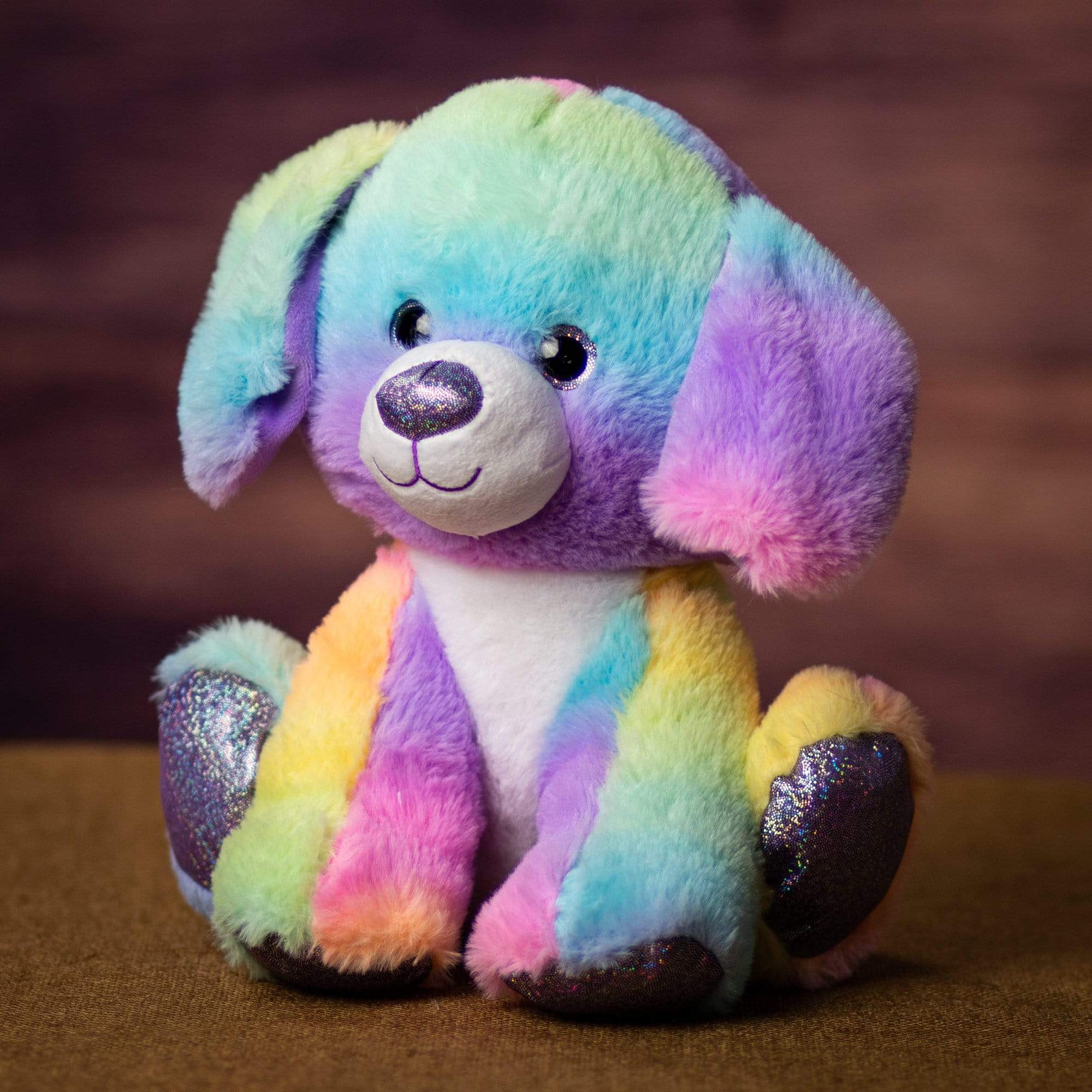 Rainbow stuffed dog hotsell