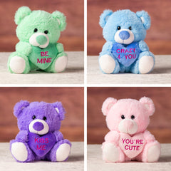 5.5 in stuffed conversation heart bears