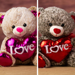 12" Two-Tone Valentine Bear Pair