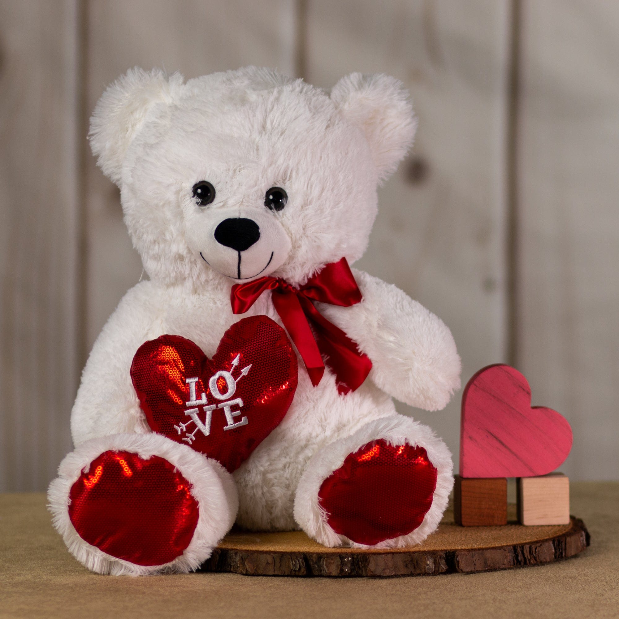 20" Cupid Heart Bear Duo