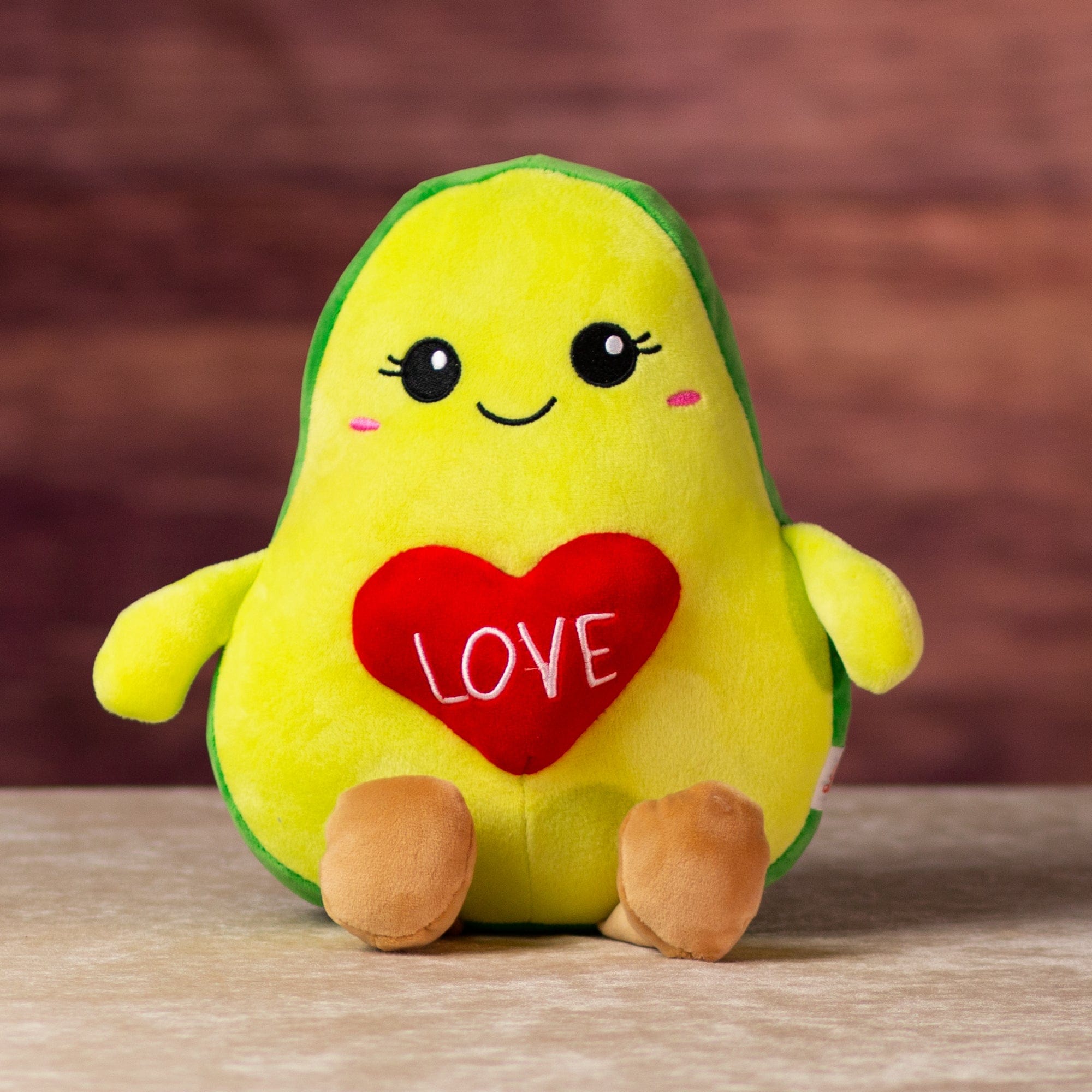 9 in stuffed valentines avocado holding a heart